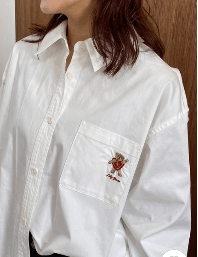 Lily Brown Lily Bearロングシャツ