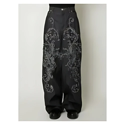 TAAKK SCULPTURE DENIM WIDE PANTS