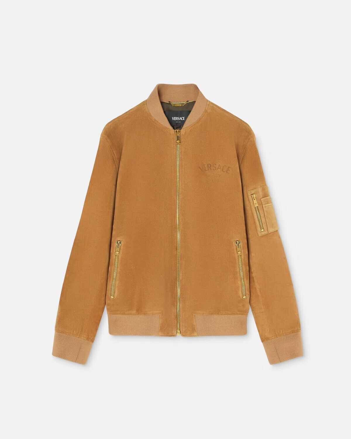 Versace スエード ボンバー ジャケット