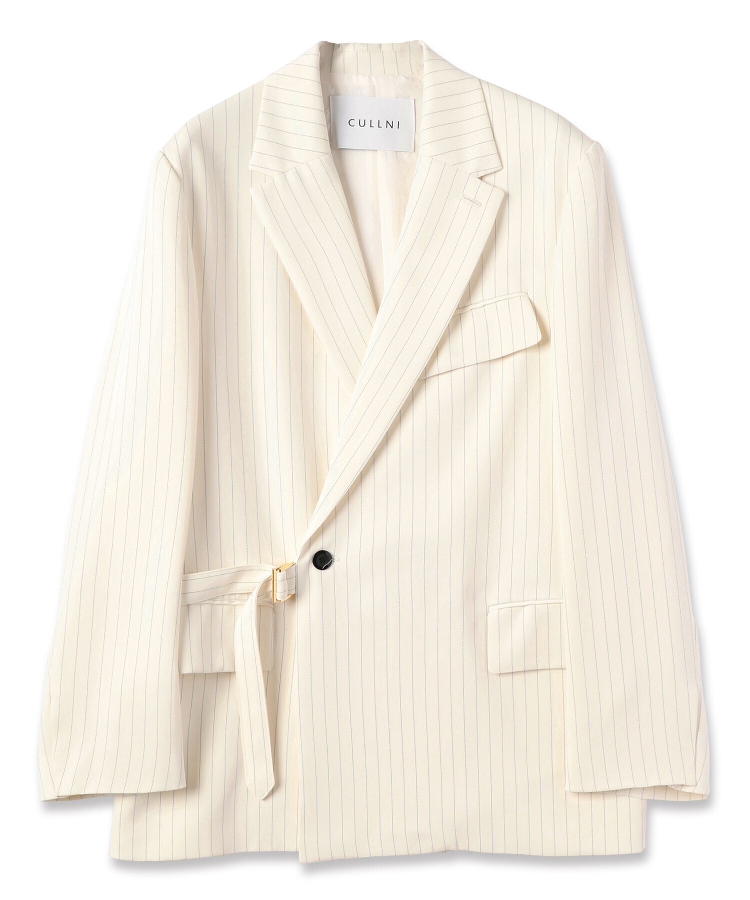 CULLNI Double Satin Stripe Tailored Tie Locken Jacket