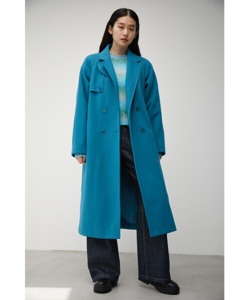 AZUL by moussy STAND COLLAR CHESTER COAT