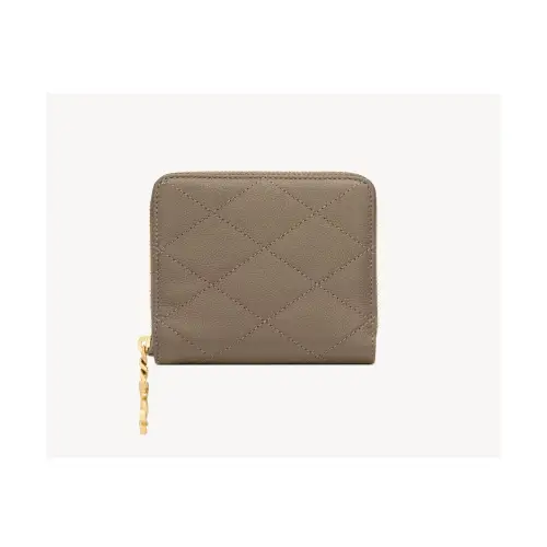 SAINT LAURENT カサンドラ ビジュー コンパクトウォレット（グレイン・ド・プードルレザー）
