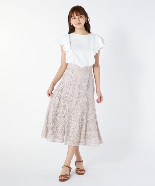 LAISSE PASSE レースフレアースカート
