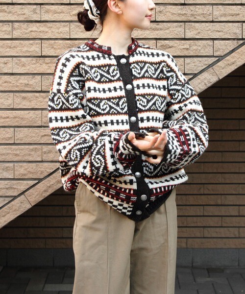 THE SHINZONE FAIR ISLE KNIT CARDIGAN
