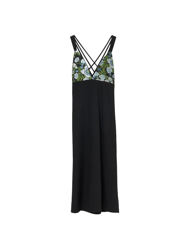 sahara Back Cross Jacquard Cami Dress