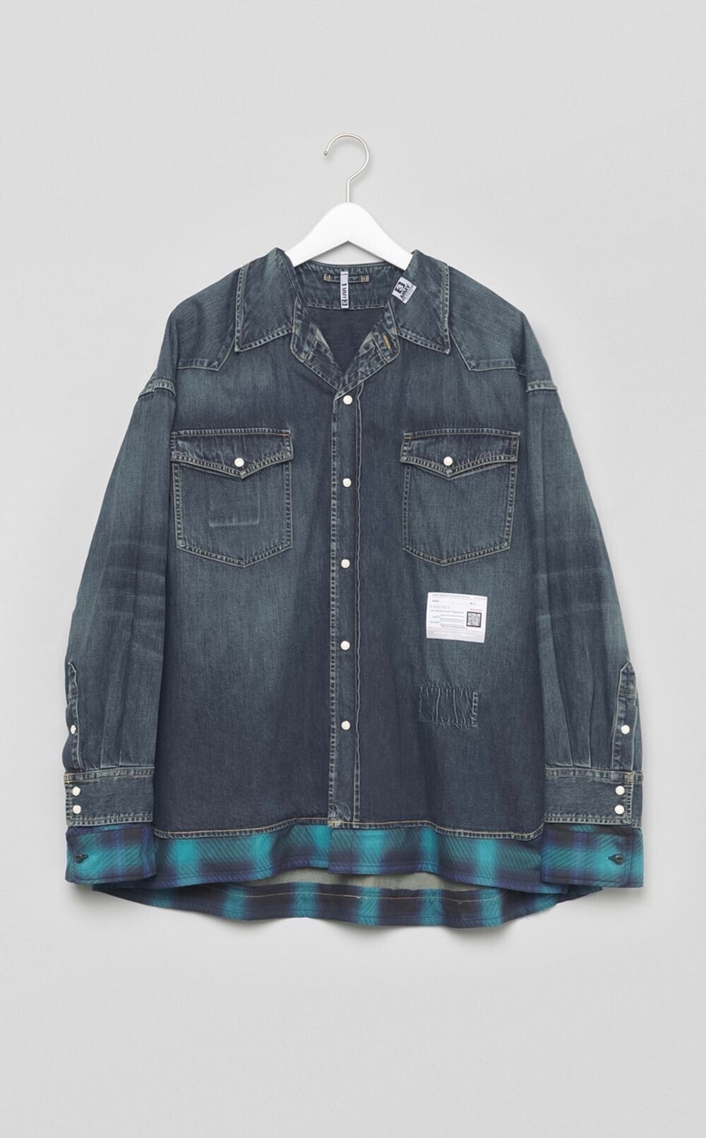 Maison MIHARA YASUHIRO フェイクレイヤードデニムシャツ