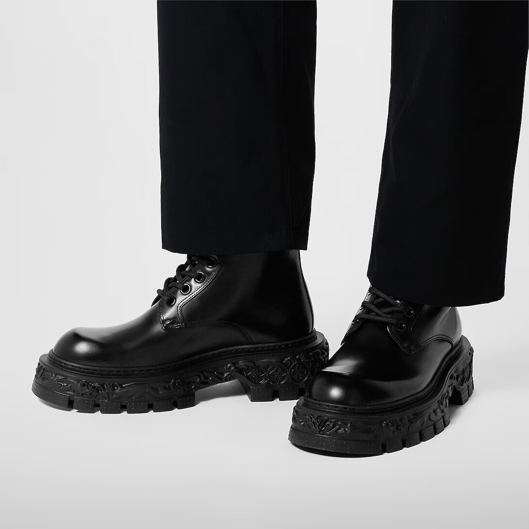 LOUIS VUITTON LV バロック･ライン アンクルブーツ
