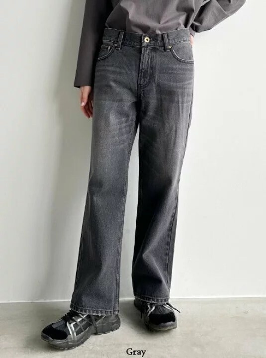COCODEAL ローライズ9分丈ストレートデニム