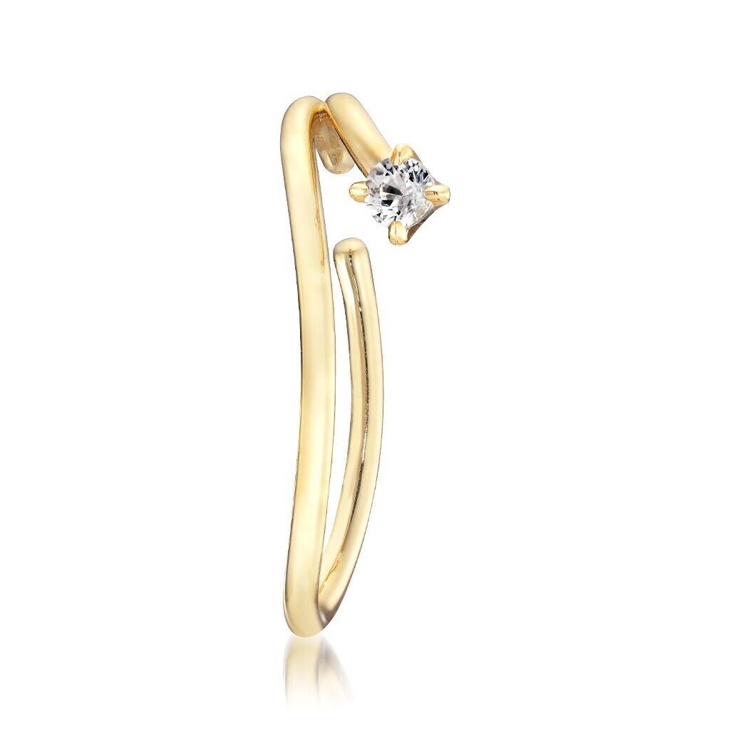 STAR JEWELRY K10 イヤーカフ WHITE SAPPHIRE EAR CUFF
