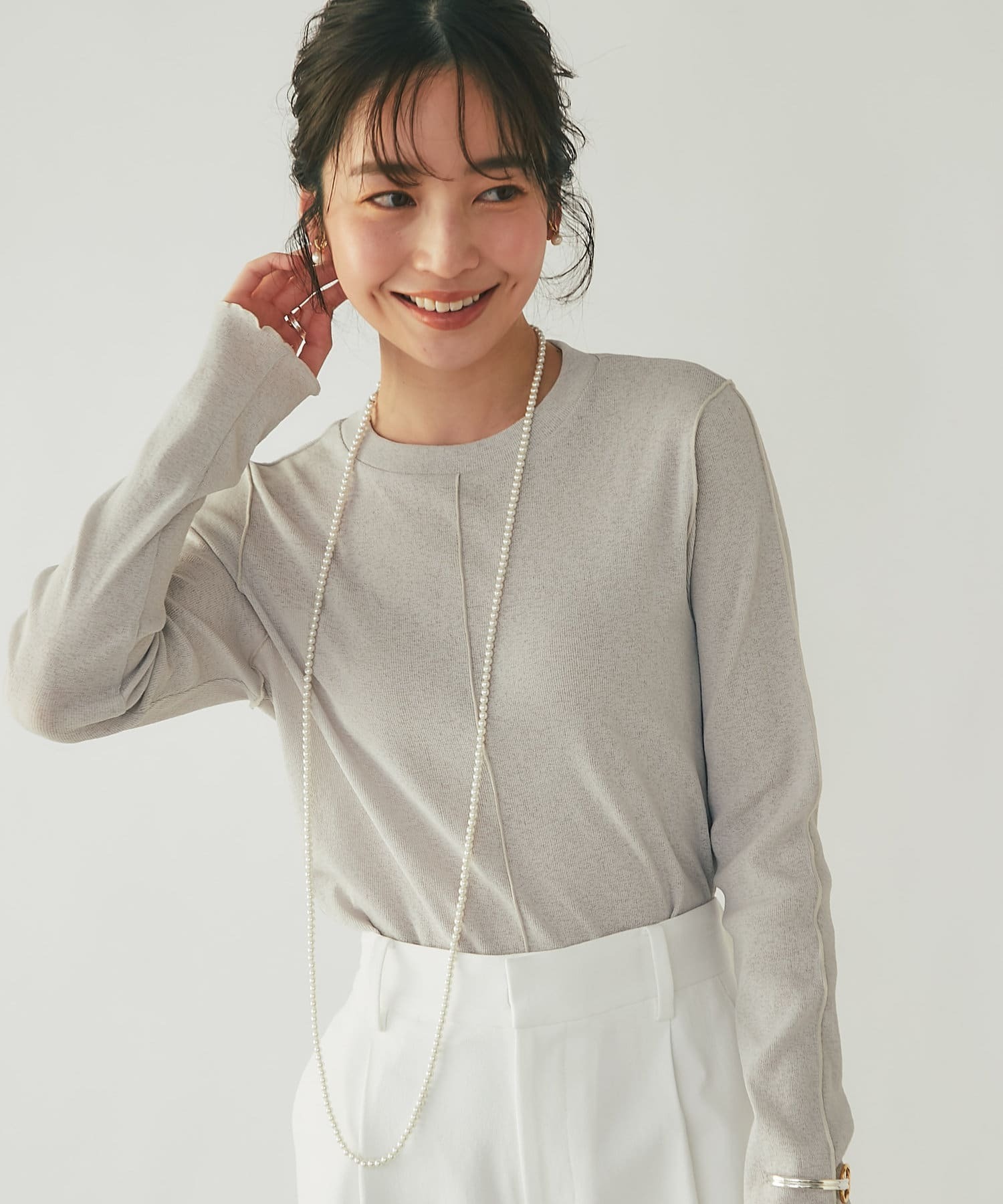 La boutique BonBon ドライテレコクルーネックカットソー