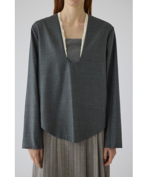 RIM.ARK Wool saxony U curve tops ウールサキソニーユーカーブトップス