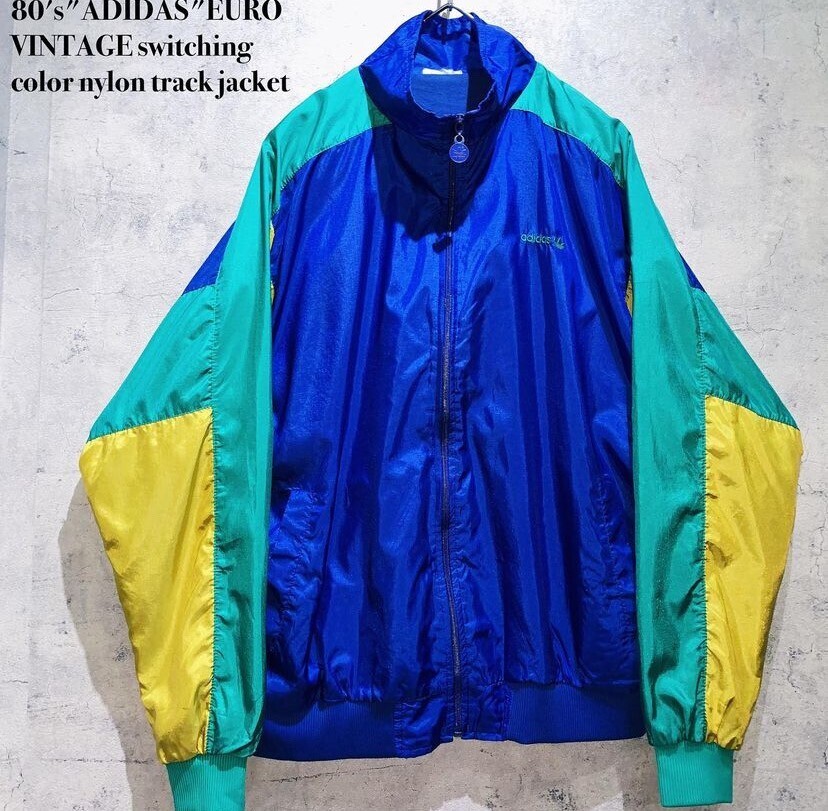 adidas 80's"ADIDAS"EURO VINTAGE switching color nylon track