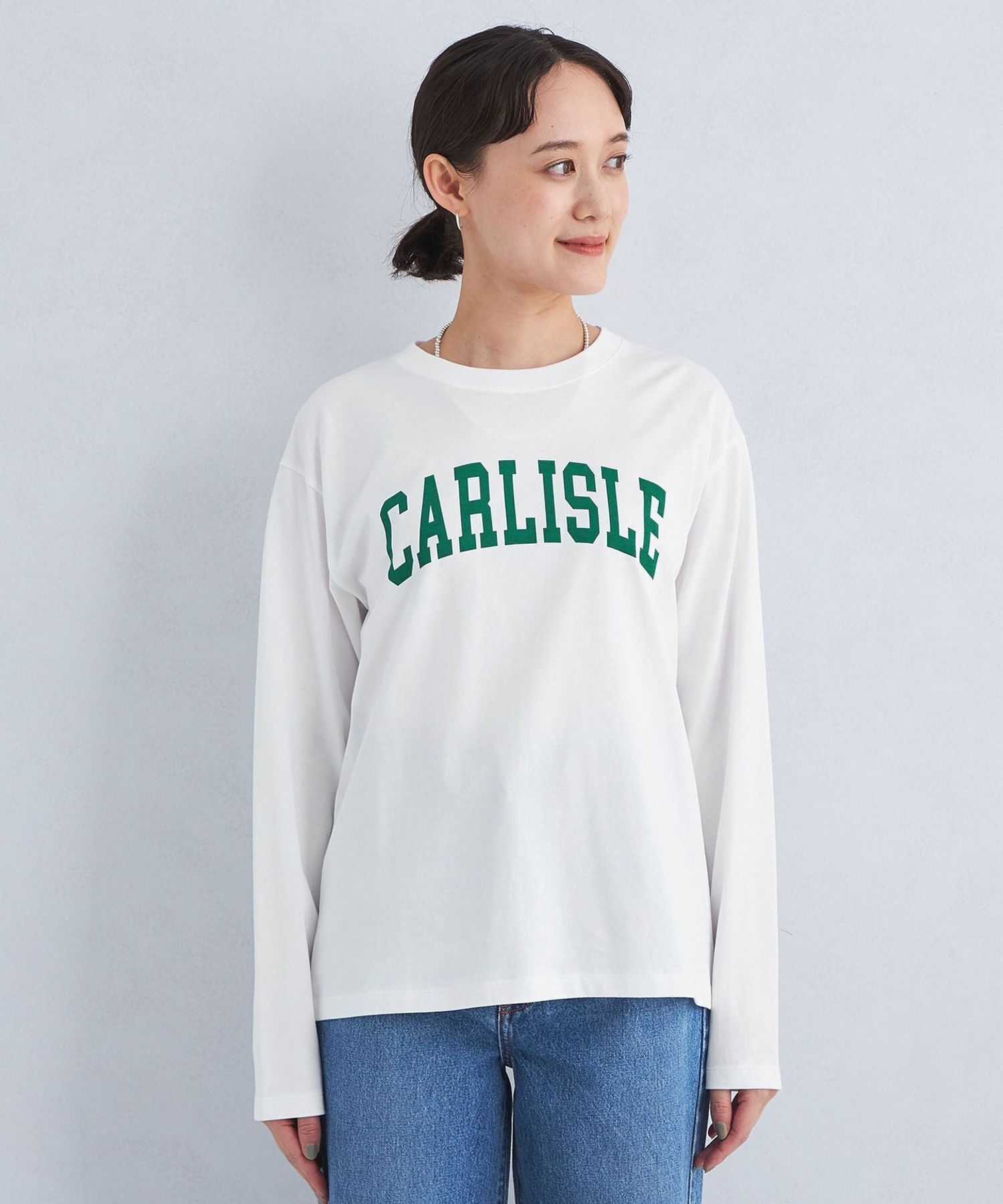 green label relaxing ロゴ ロングスリーブ Tシャツ カットソー