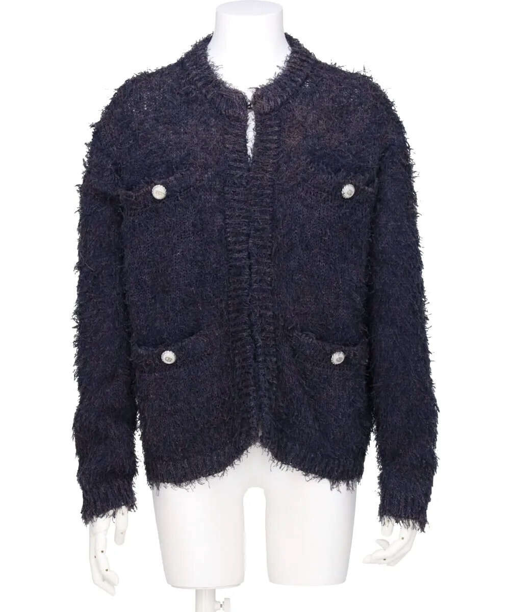 doublet TWEED KNIT CARDIGAN