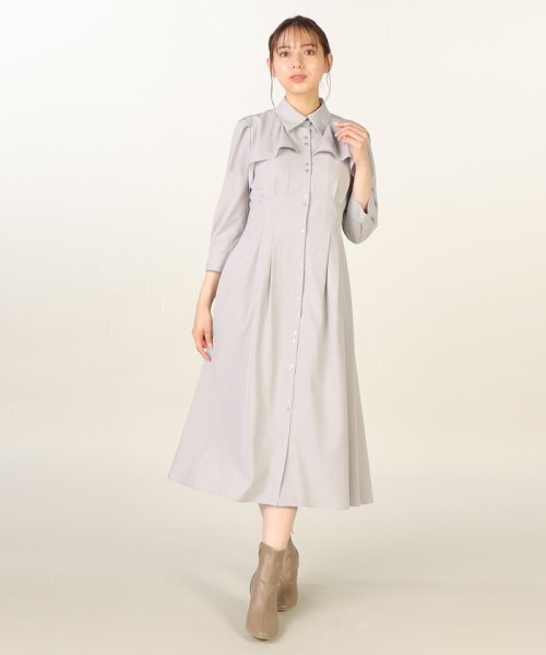 LAISSE PASSE ウエストタックシャツワンピース