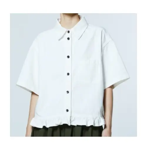 DOUBLE STANDARD CLOTHING コットンデニムフリルジャケット