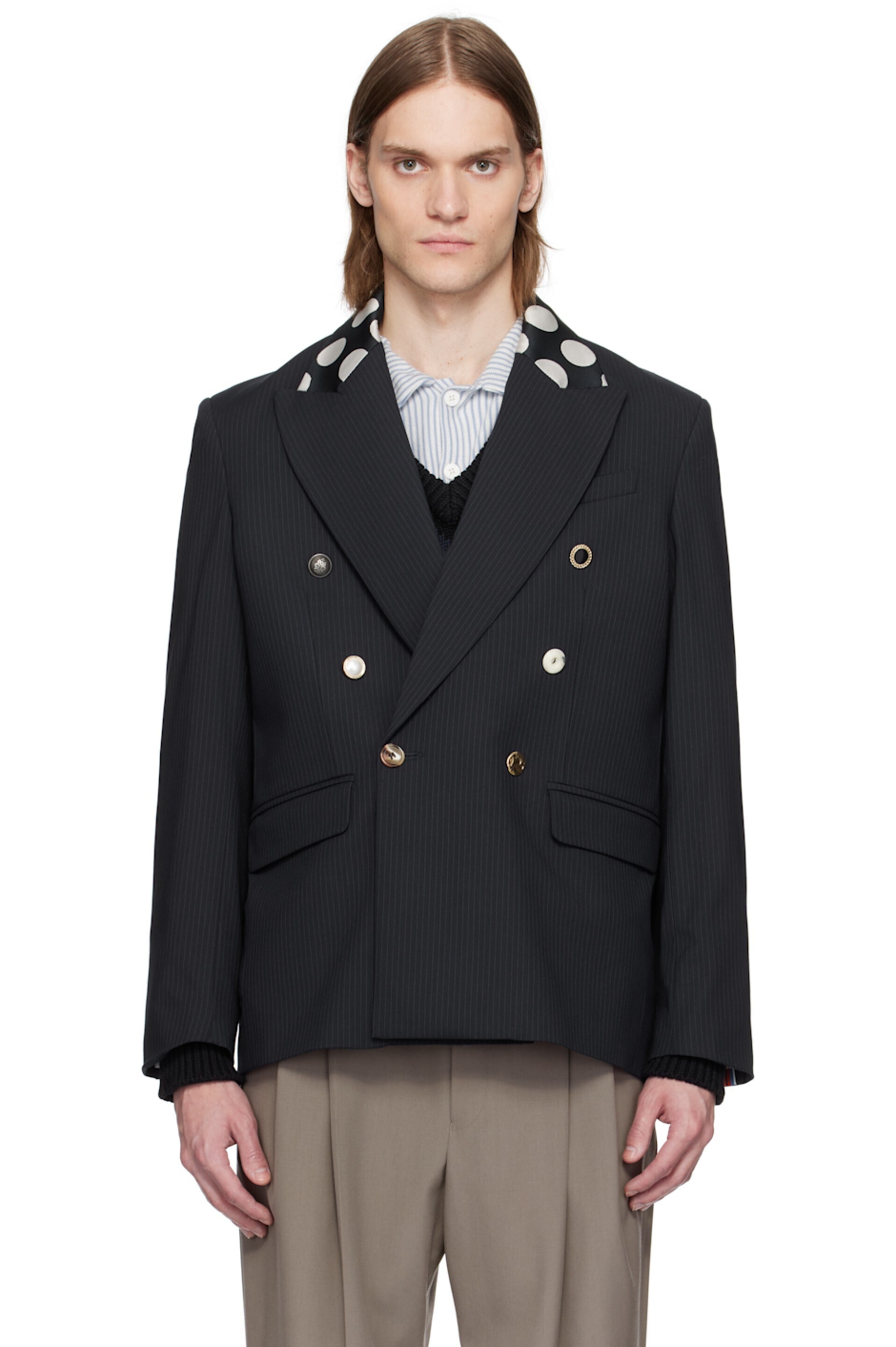 CHARLES JEFFREY LOVERBOY ネイビー Edinburgh テーラードジャケット