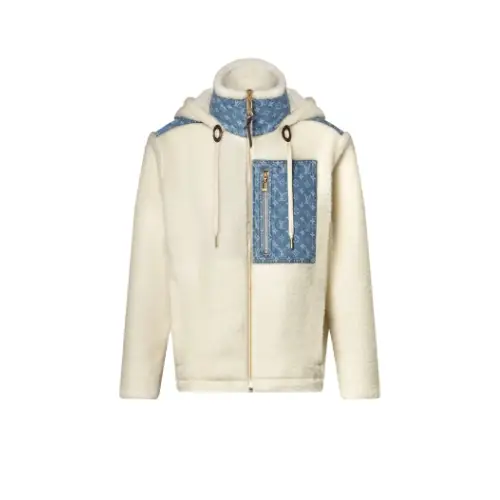 LOUIS VUITTON モノグラムアクセント フリースジャケット