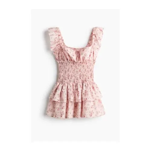 H&M シャーリングウエストワンピース