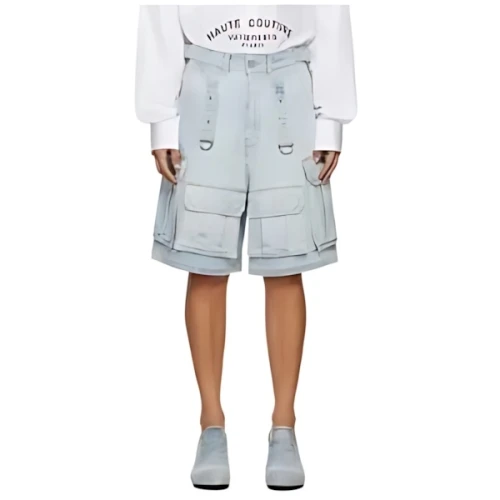 VETEMENTS Blue Multipocket Denim Shorts