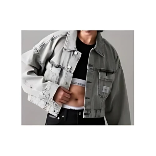 Calvin Klein エクストラオーバーサイズクロップドデニムジャケット
