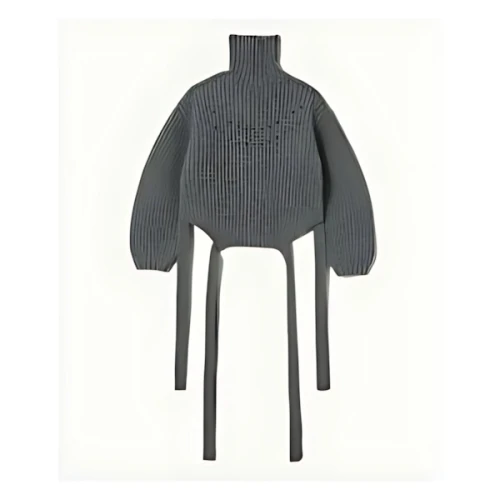 leinwande Wool Tie Knit Top / Gray