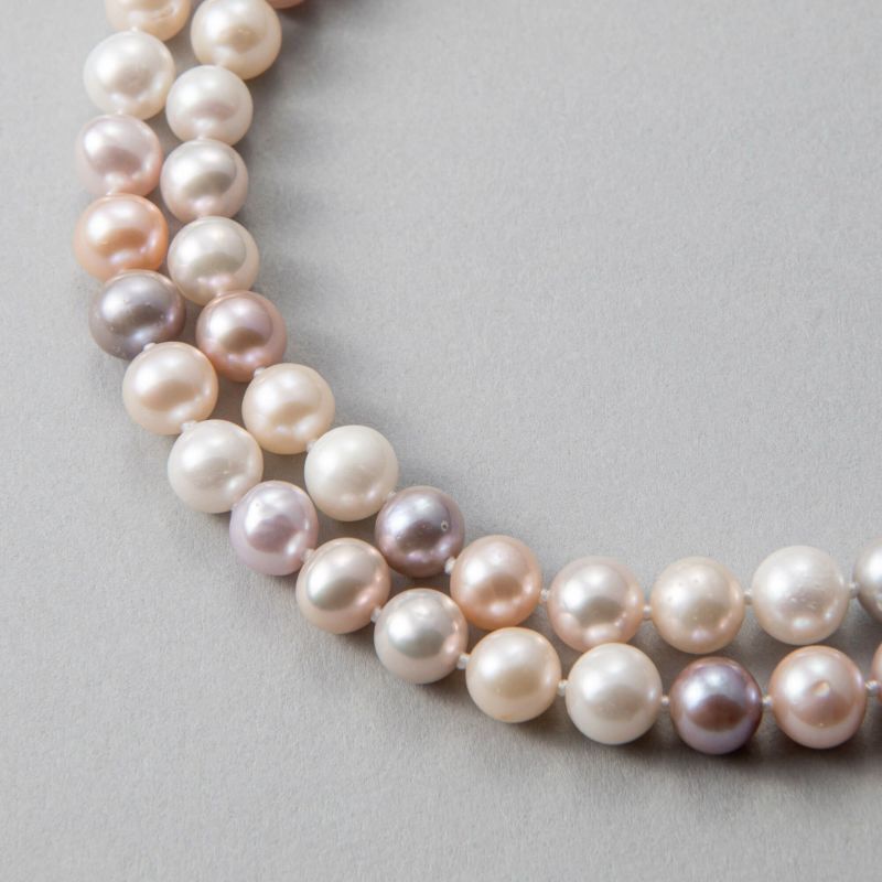 Pearl for Life 淡水真珠 ロングネックレス 7.0-8.0mm 100cm