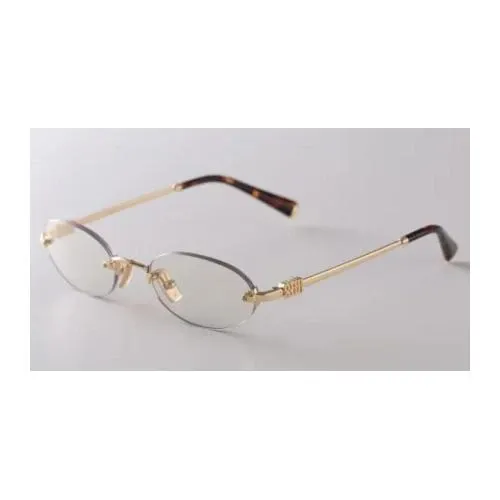 MIU MIU サングラス SMU A54 オーバル型 リムレス