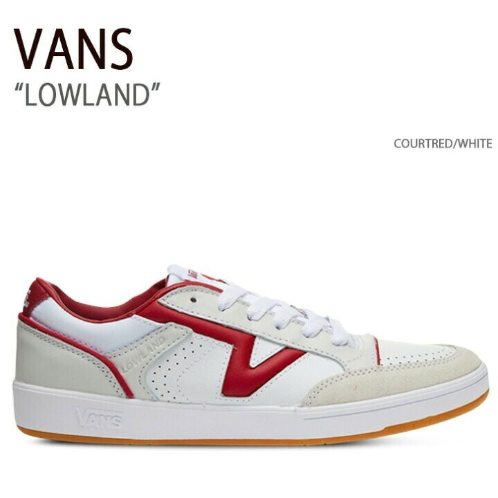 VANS LOWLAND COURT RED WHITE VN0007P2Y52