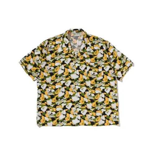 A BATHING APE OPEN COLLAR SS SHIRT