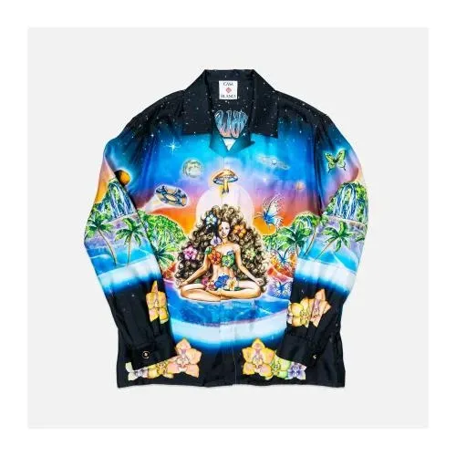 CASABLANCA INNOCENCE BLACK CUBAN LS SHIRT