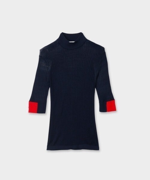 CINOH SILK BOTTLE NECK TIGHT KNIT