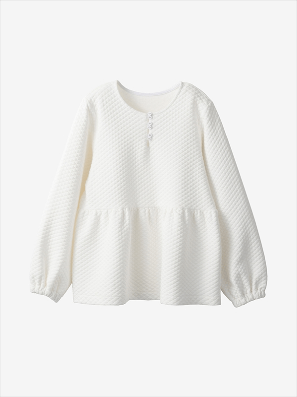 maison de Dolce. キルティングフレアトップス【white】