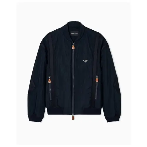 EMPORIO ARMANI ボンバージャケット ナイロン パスメントリーテープ