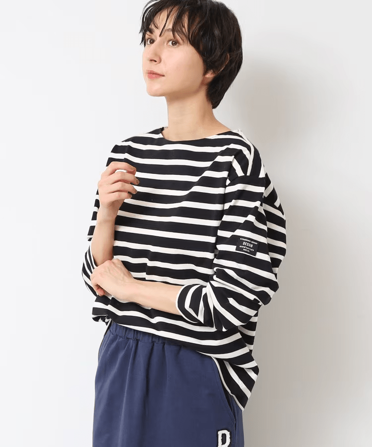 Dessin ボーダー長袖Tシャツ