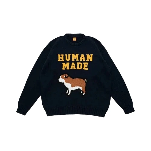 HUMAN MADE COTTON KNIT SWEATSHIRT