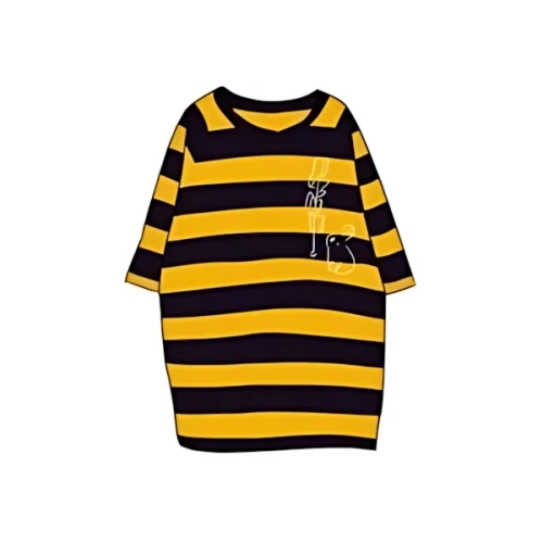 GUCCI ビジュースパンコール刺繍ボーダーオーバーサイズ半袖Tシャツ