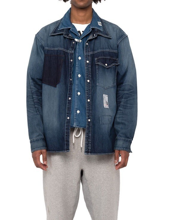 Maison MIHARA YASUHIRO Double Layered Denim Shirt