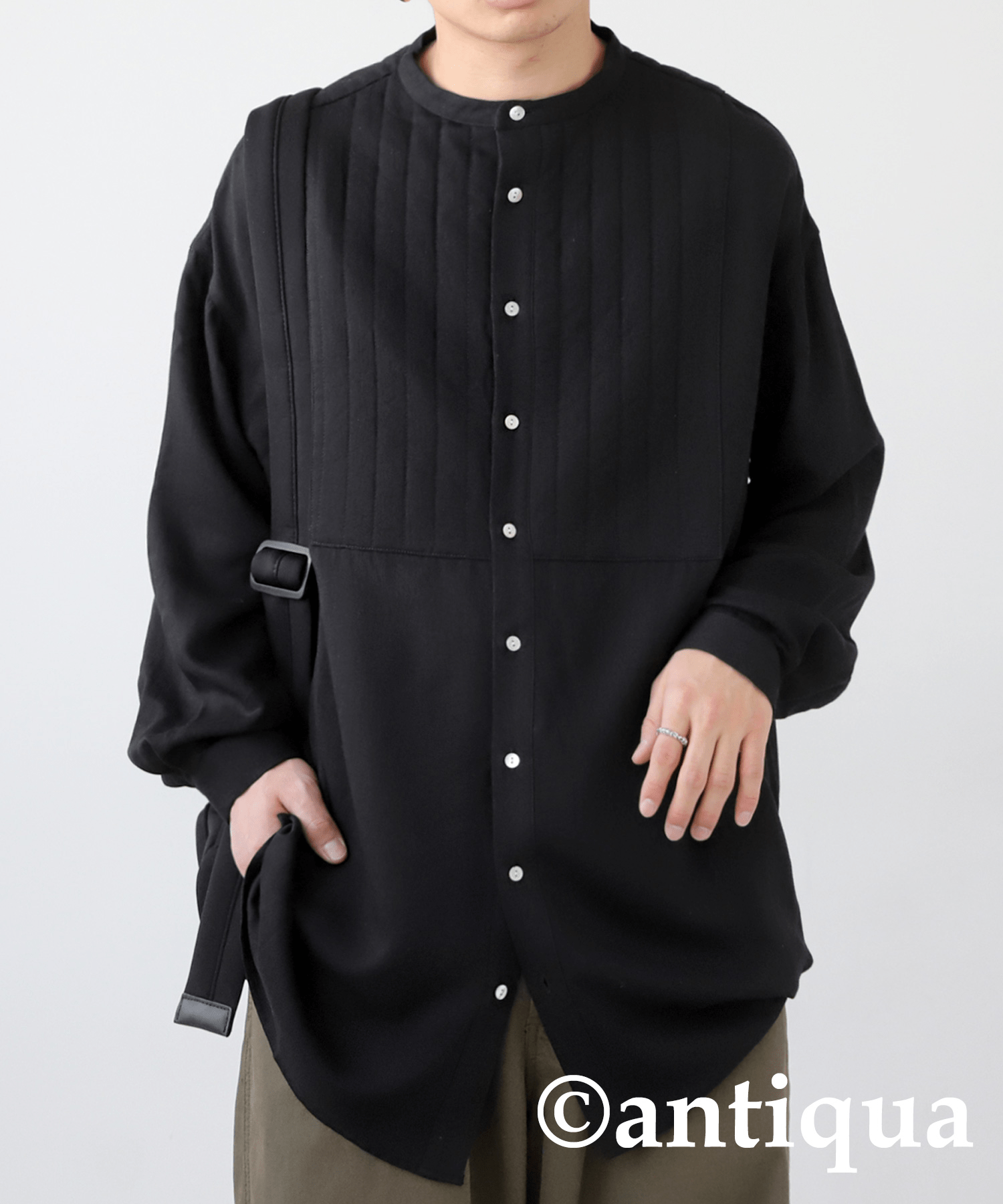 antiqua キルティングシャツ シャツ メンズ トップス 長袖・ yz-00010z