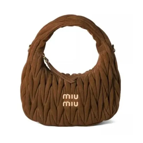 MIU MIU Wanderバッグ マテラッセ スエード ロゴ