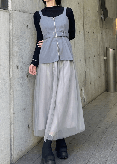 MURUA チュールジャンパースカート