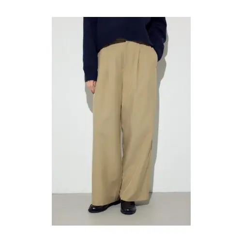 MOUSSY ベーシックタックワイドパンツ