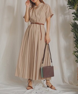 LADYMADE プリーツシャツロングワンピース