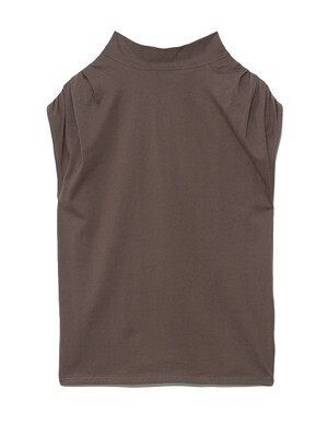 SNIDEL ORGANICSギャザーボリュームカットトップス_BROWN