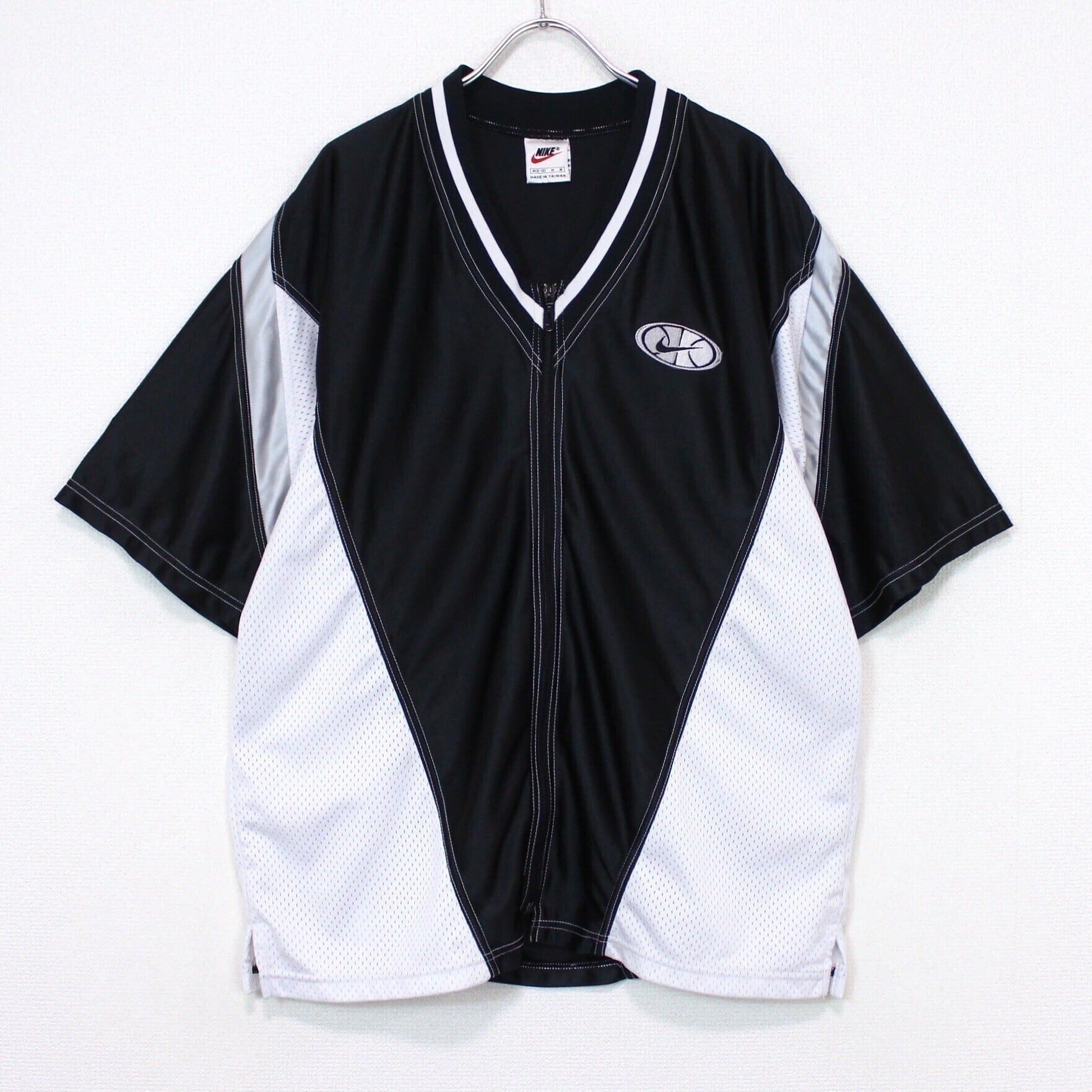NIKE "OLD NIKE" Mesh Swiching Loose S/S Zip Up Jacket