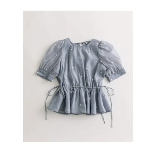 OLIVE des OLIVE ハート刺繍ペプラムブラウス