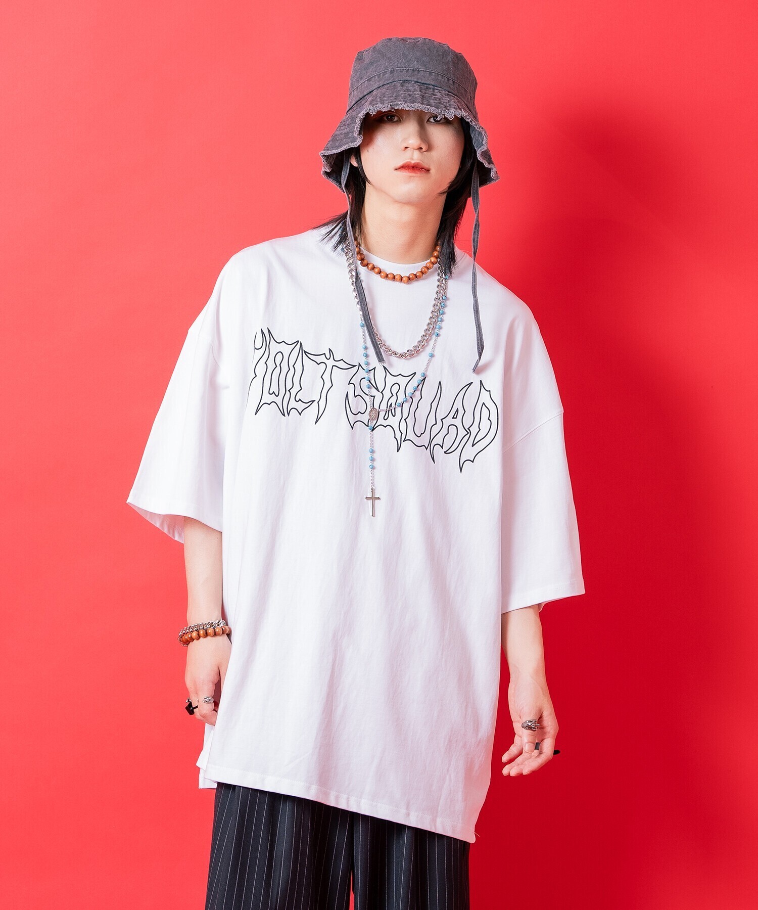 ankoROCK a.p.o.v. -ankoROCK's select- ストリートゴシックロゴオーバーサイズTシャツ