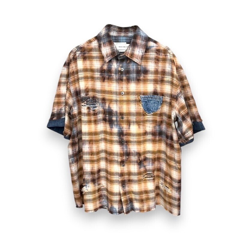 Feng Chen Wang Short sleeve shirt in decayed check