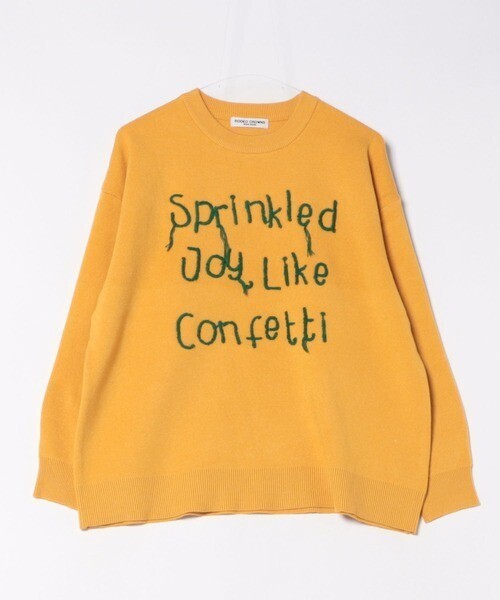 RODEO CROWNS WIDE BOWL Frayed Lettering ニットトップス