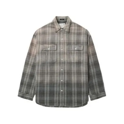 R13 gradient-check Cotton Shirt